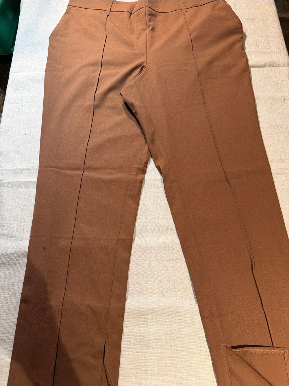 Men's Tailored Brown Dress Pants